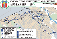 Схема маршрутов троллейбусов г. Армавира